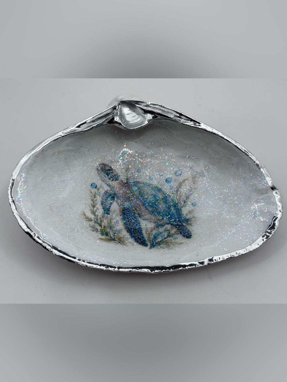 Blue Sea Turtle Decorative Shell Accent - Picture 3 of 5